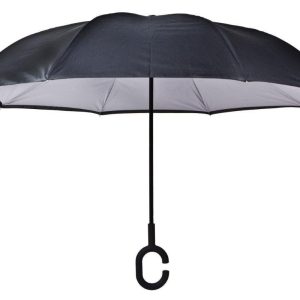 מטריה מתהפכת 23" אפורה
